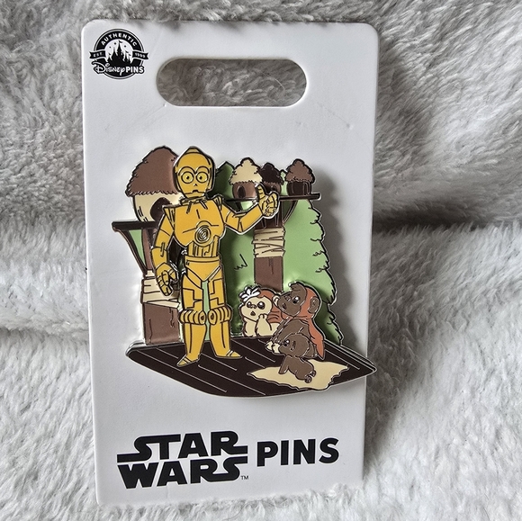 Disney Other - Disney Pin - Star Wars - C-3PO and Ewoks